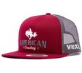 American Cowboy - Bronc - Rojo baya/Malla gris
