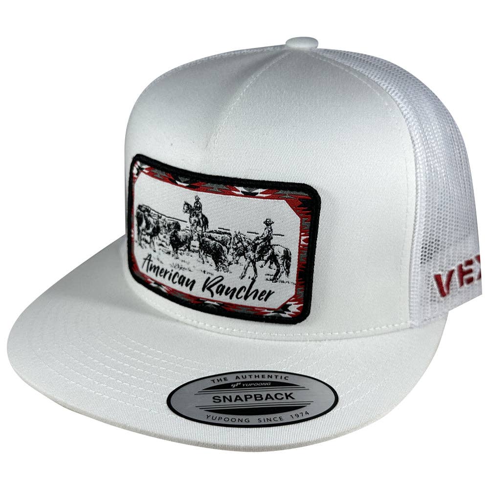 Ranchero americano - Inspección de vacas - Blanco/Blanco malla