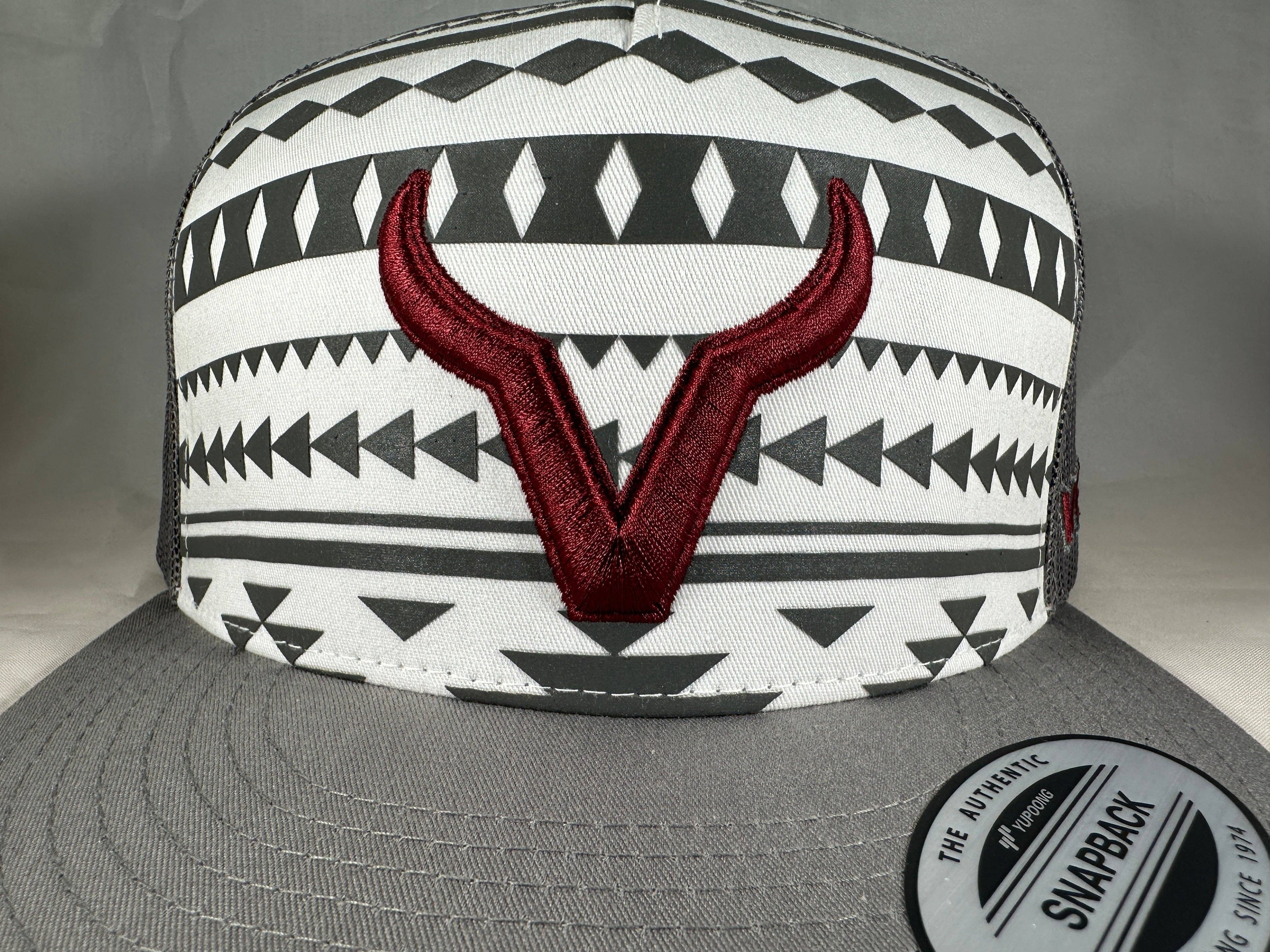 Marca Vexil - Icono granate - Malla gris/azteca/gris