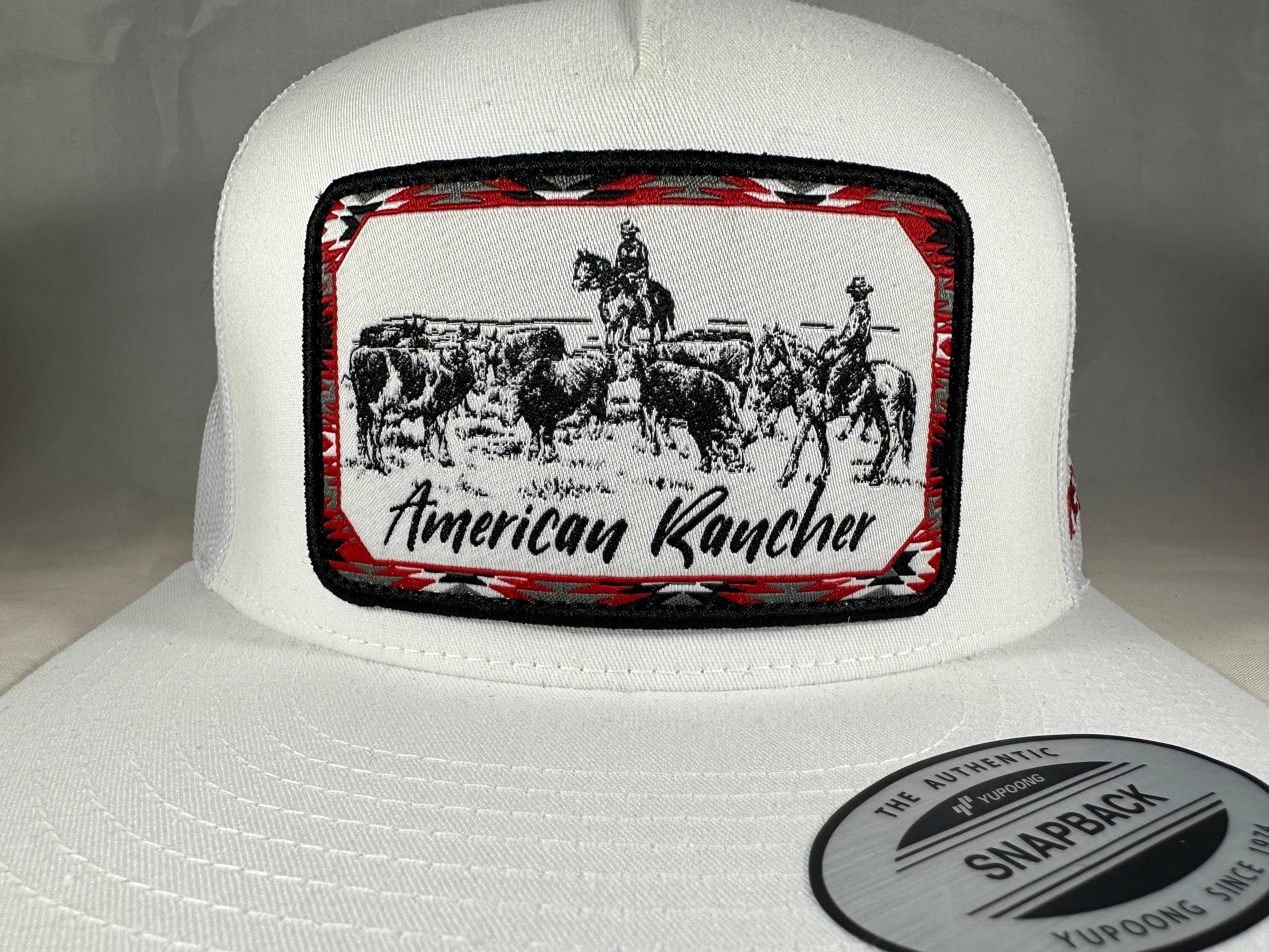 Ranchero americano - Inspección de vacas - Blanco/Blanco malla
