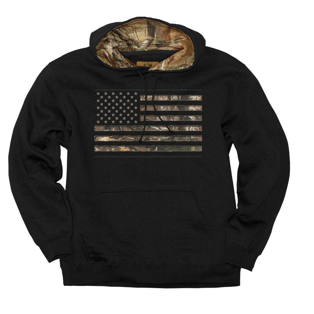 Buck Wear - Sudadera con capucha camuflaje Estrellas y Barras