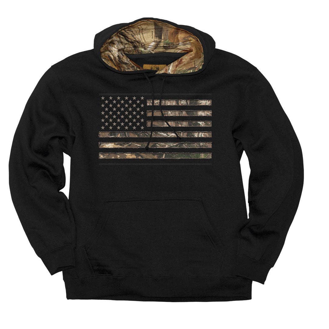 Buck Wear - Sudadera con capucha camuflaje Estrellas y Barras