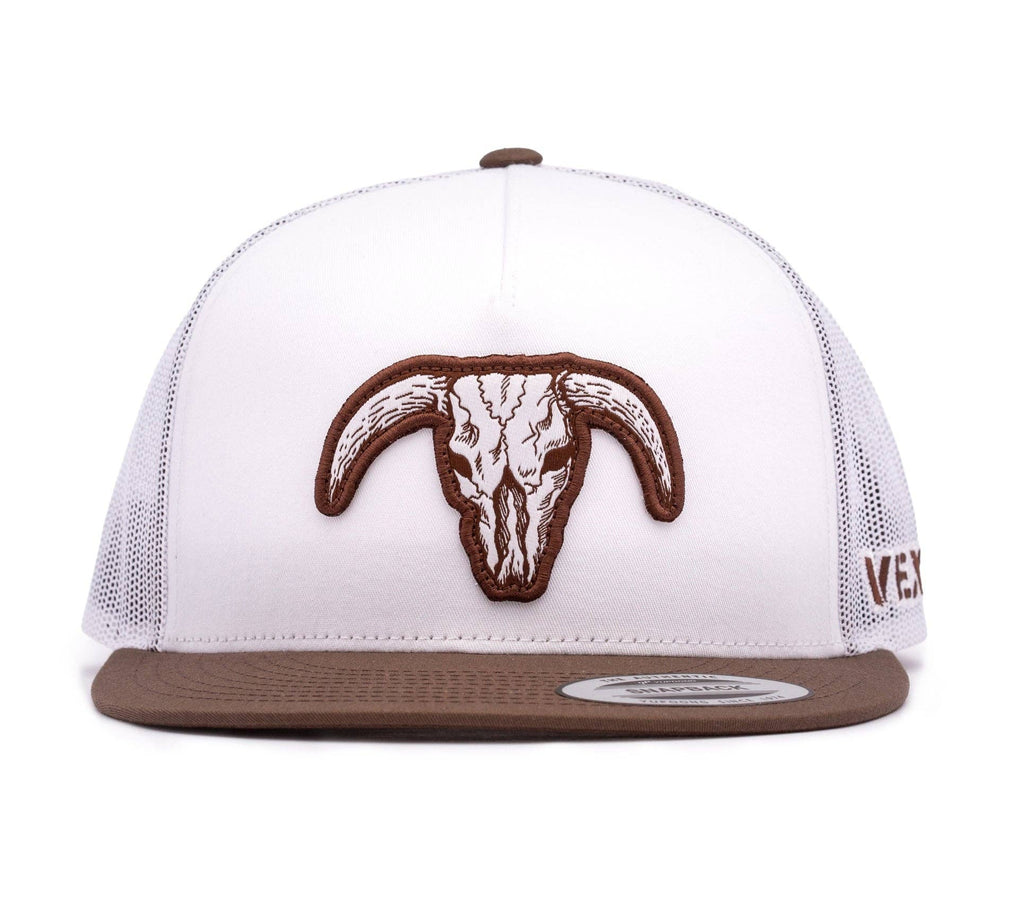 Calavera de toro - Marrón/Blanco/Malla blanca